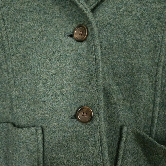 Lands End Green Wool Jacket/Blazer size 14 - Picture 4 of 7
